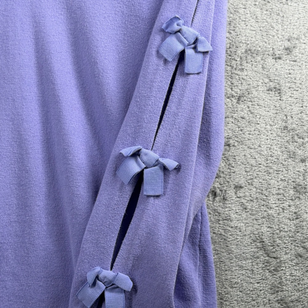 Lilly‎ Pulitzer Purple Bow Sleeve Sweater Size S Preppy Girly Casual Resortwear - Picture 5 of 10